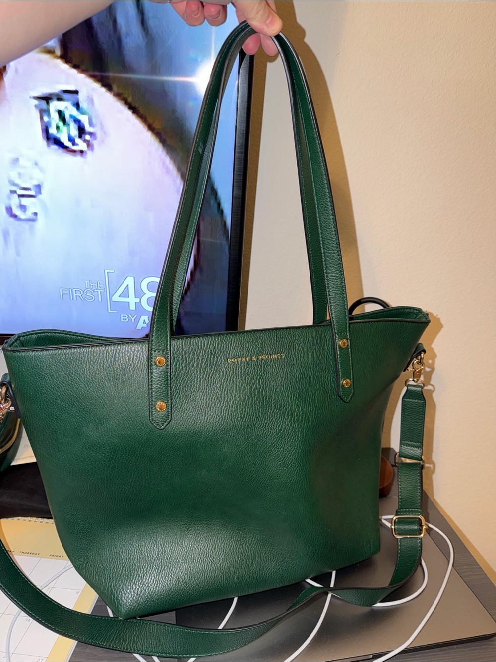 Poppy & Peonies Go-Getter Tote Heritage Green